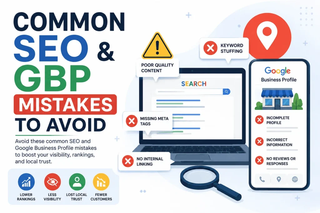 Common SEO and GBP mistakes to avoid